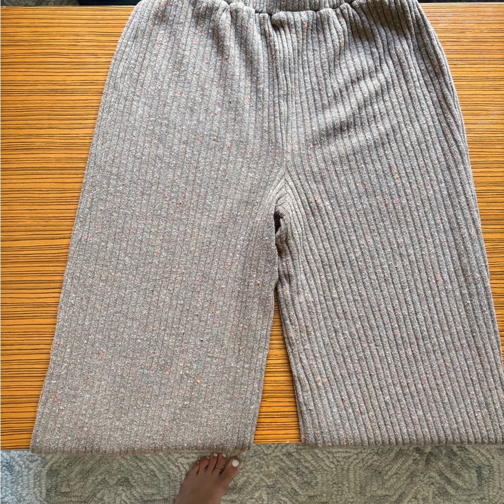 MAJORELLE Gray Ribbed Track Pants